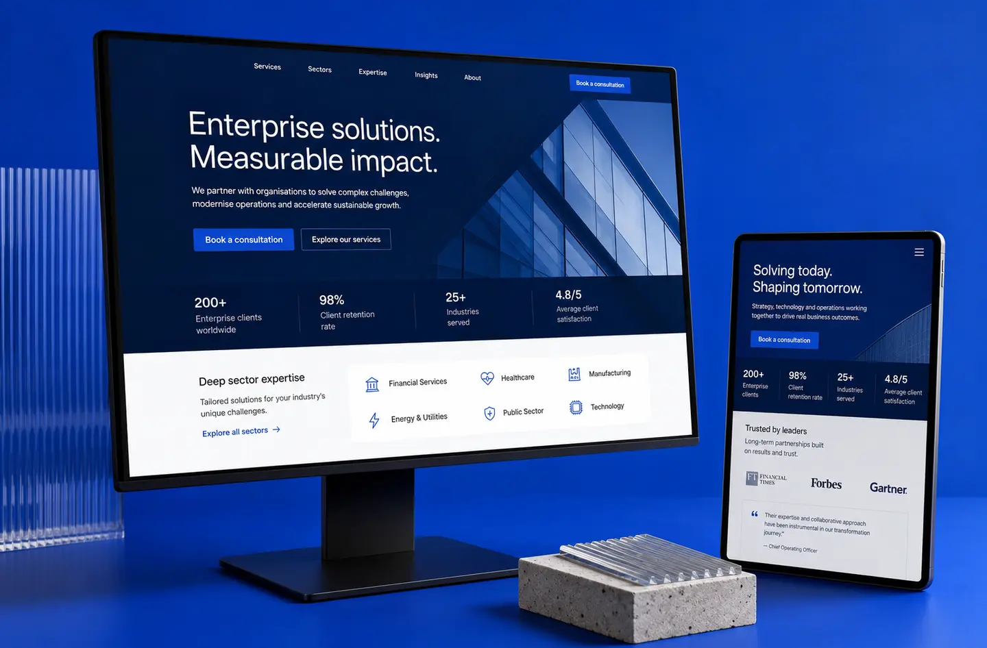 Corporate website development project