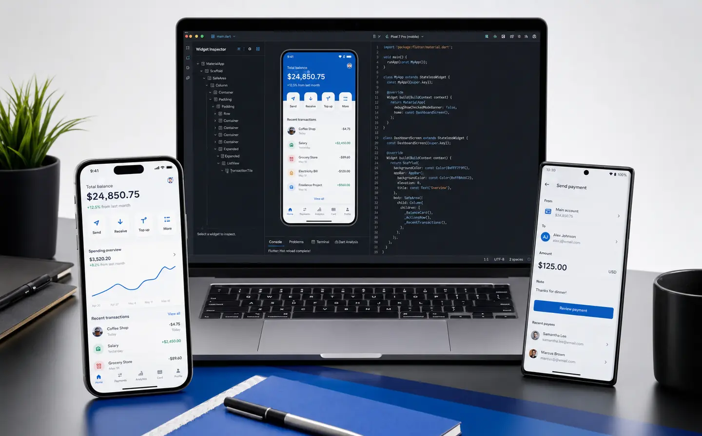 Flutter fintech application