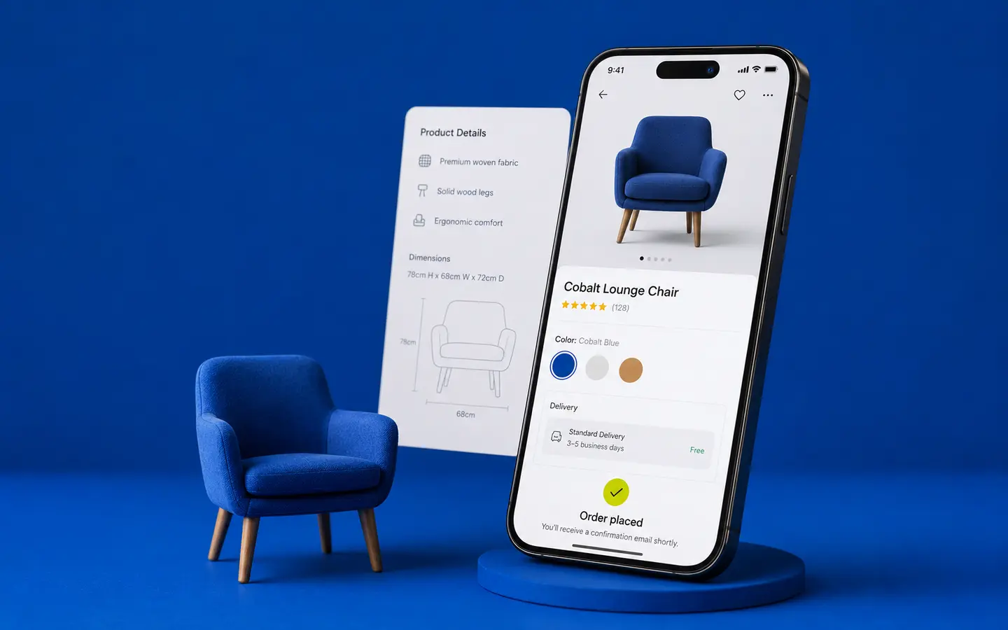 Commerce iOS app interface