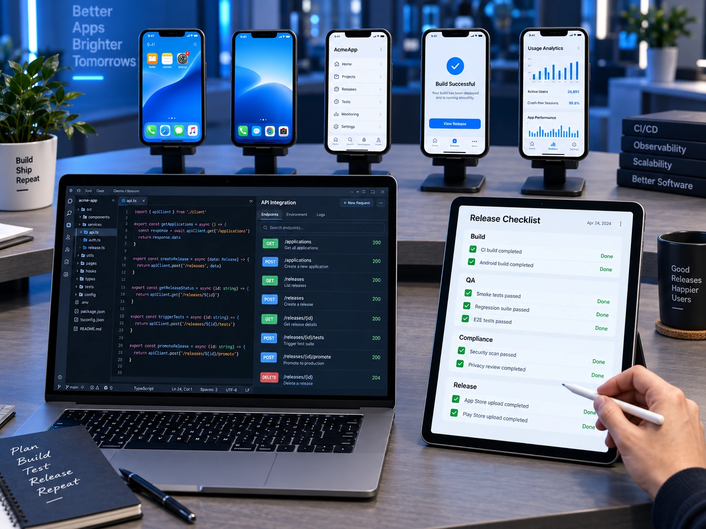 Offshore engineering release workflow workspace