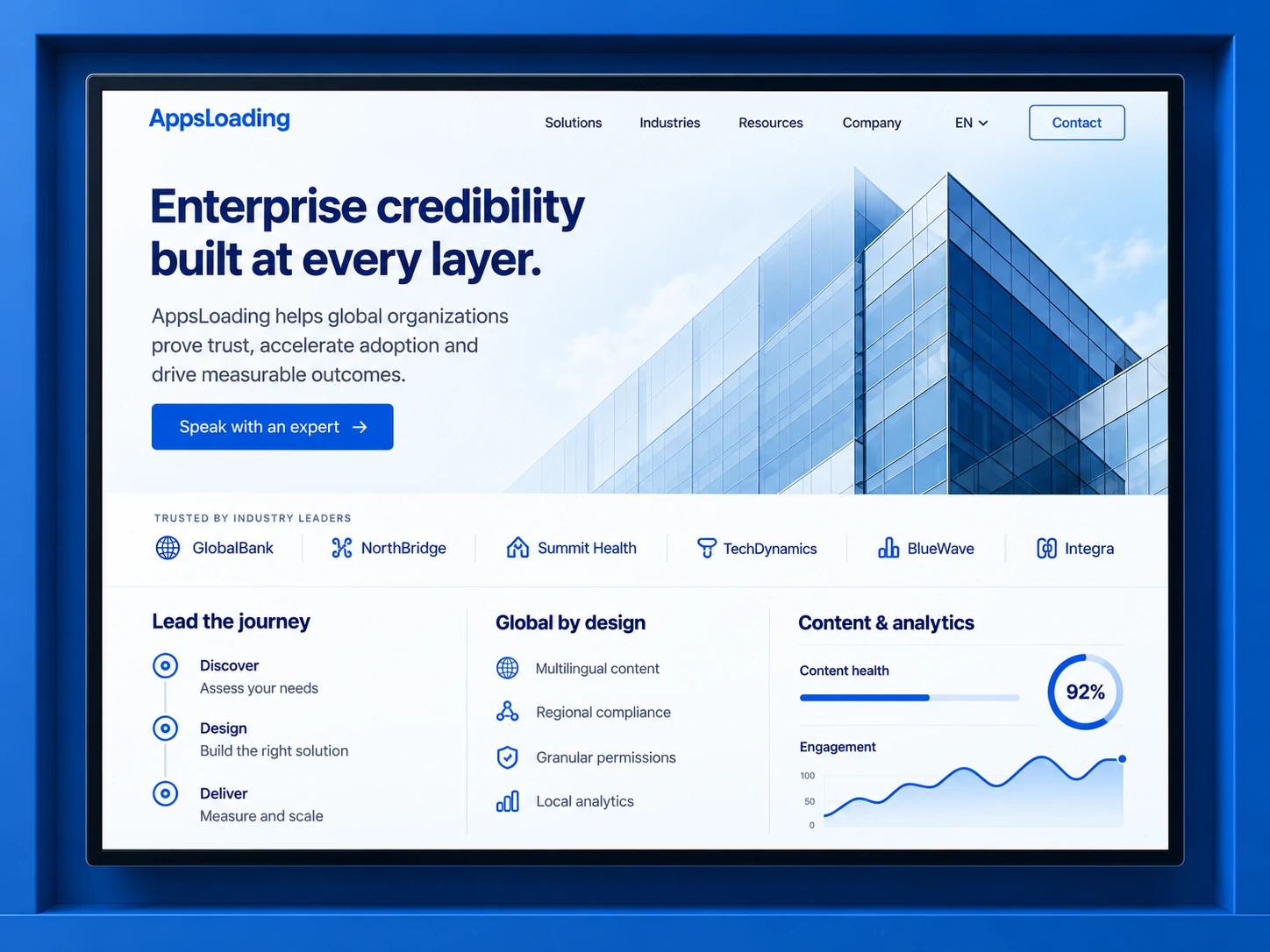 Custom WordPress business website and Gutenberg editing experience