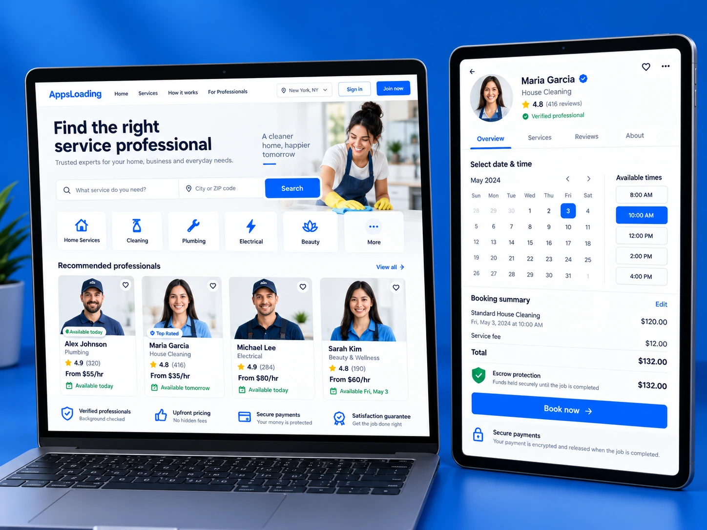 Service marketplace application