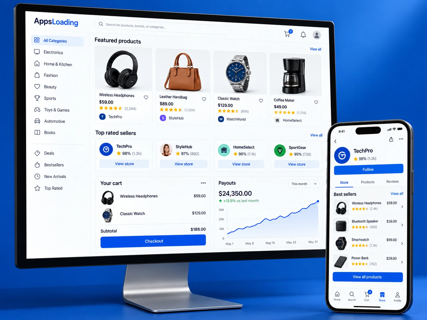 Marketplace discovery and matching interface