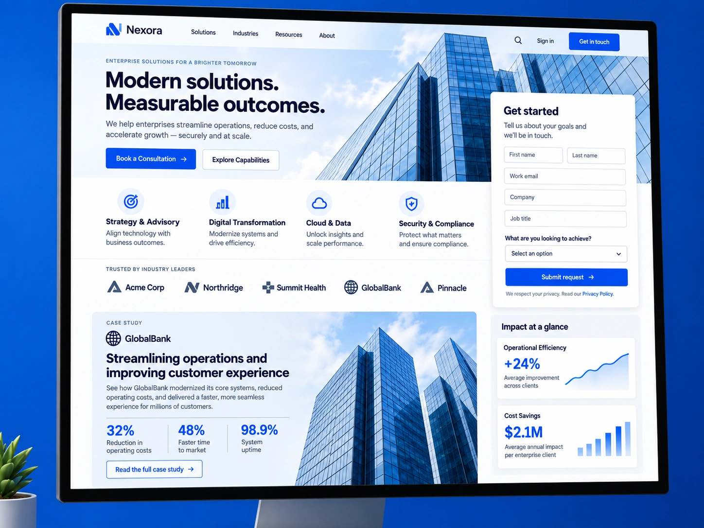 Landing page measurement dashboard showing campaign conversion and CRM attribution